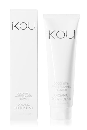 
                  
                    COCONUT & WHITE FLANNEL FLOWER ORGANIC BODY POLISH - iKOU
                  
                